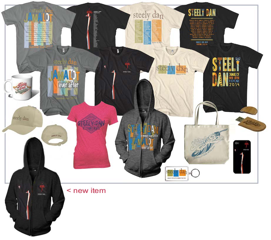 Jamalot Tour Merchandise T-Shirts Tees Hoodies Steely Dan